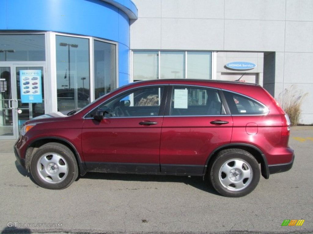 2007 CR-V LX 4WD - Tango Red Pearl / Gray photo #3