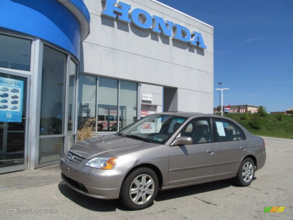 2003 Civic EX Sedan - Shoreline Mist Metallic / Ivory photo #1