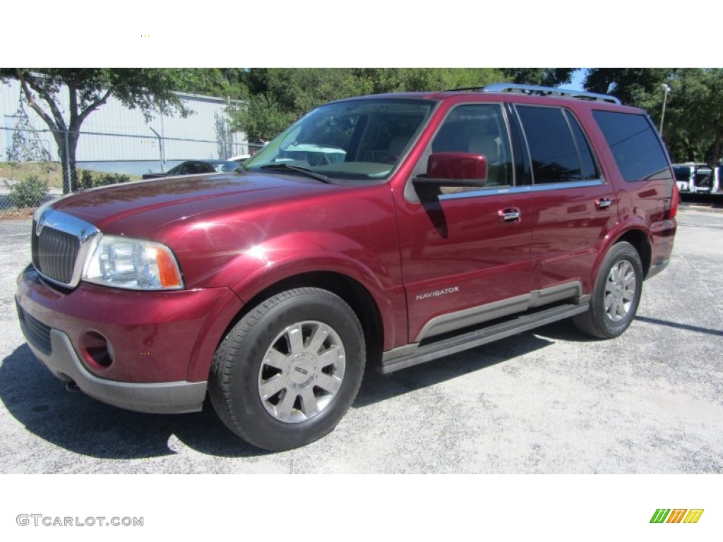 2004 Navigator Luxury 4x4 - Merlot Red Metallic / Dove Grey photo #4
