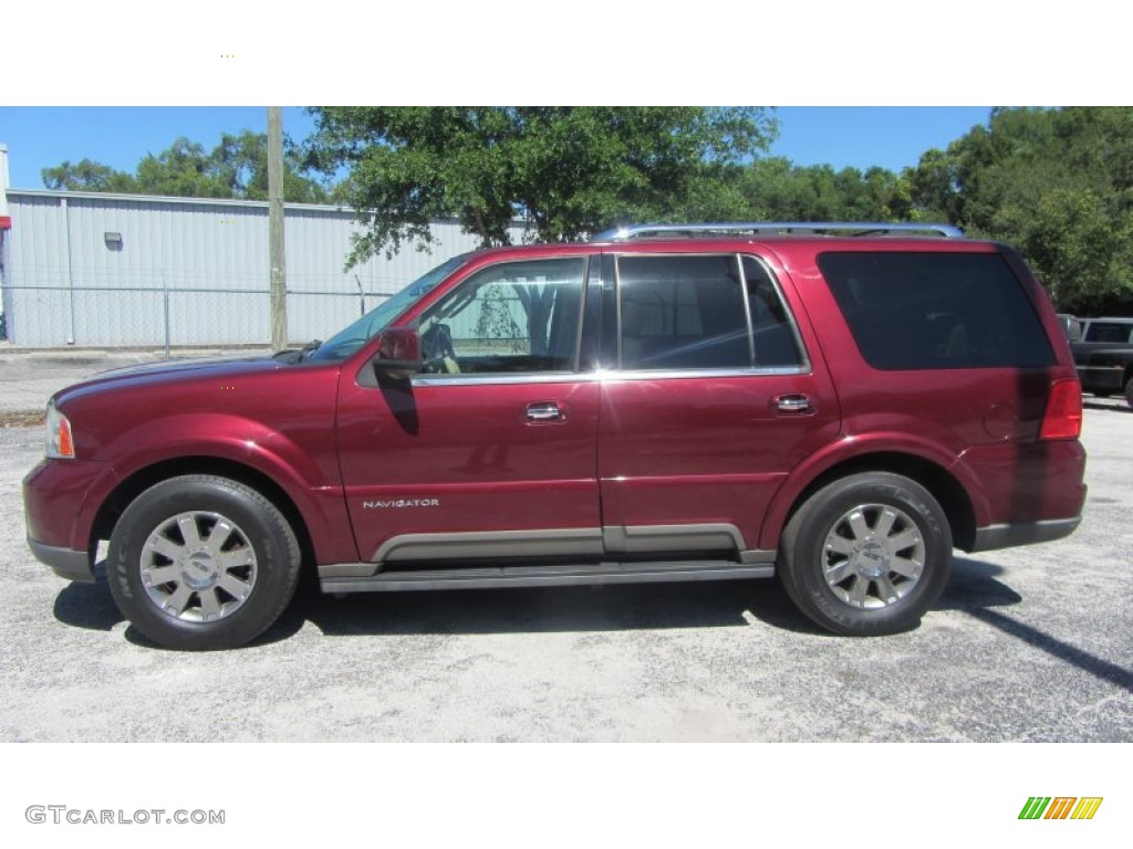2004 Navigator Luxury 4x4 - Merlot Red Metallic / Dove Grey photo #7