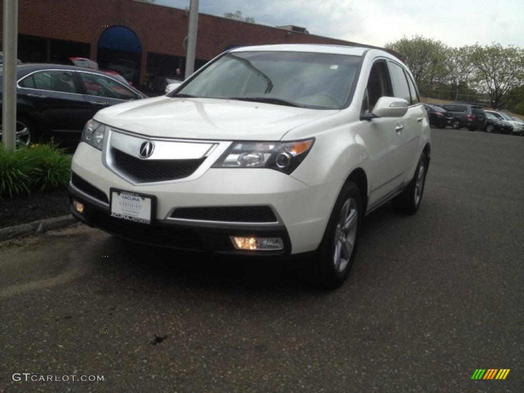 2010 MDX Technology - Aspen White Pearl / Parchment photo #1