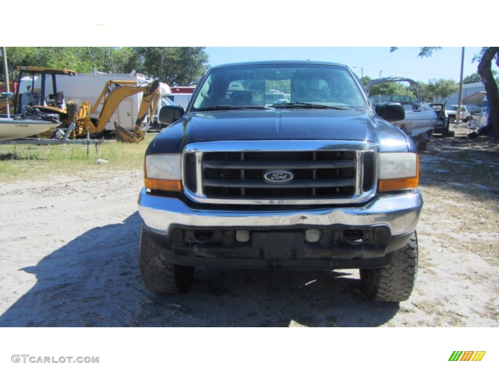 2001 F250 Super Duty XLT SuperCab 4x4 - True Blue Metallic / Medium Graphite photo #1