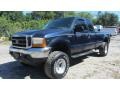 2001 True Blue Metallic Ford F250 Super Duty XLT SuperCab 4x4  photo #6