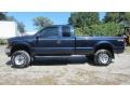 2001 True Blue Metallic Ford F250 Super Duty XLT SuperCab 4x4  photo #7