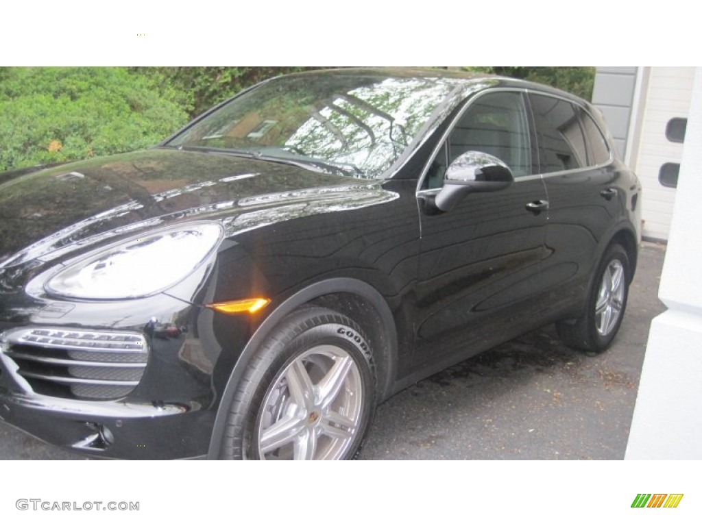 2009 Cayenne Turbo S - Lava Grey Metallic / Black photo #1