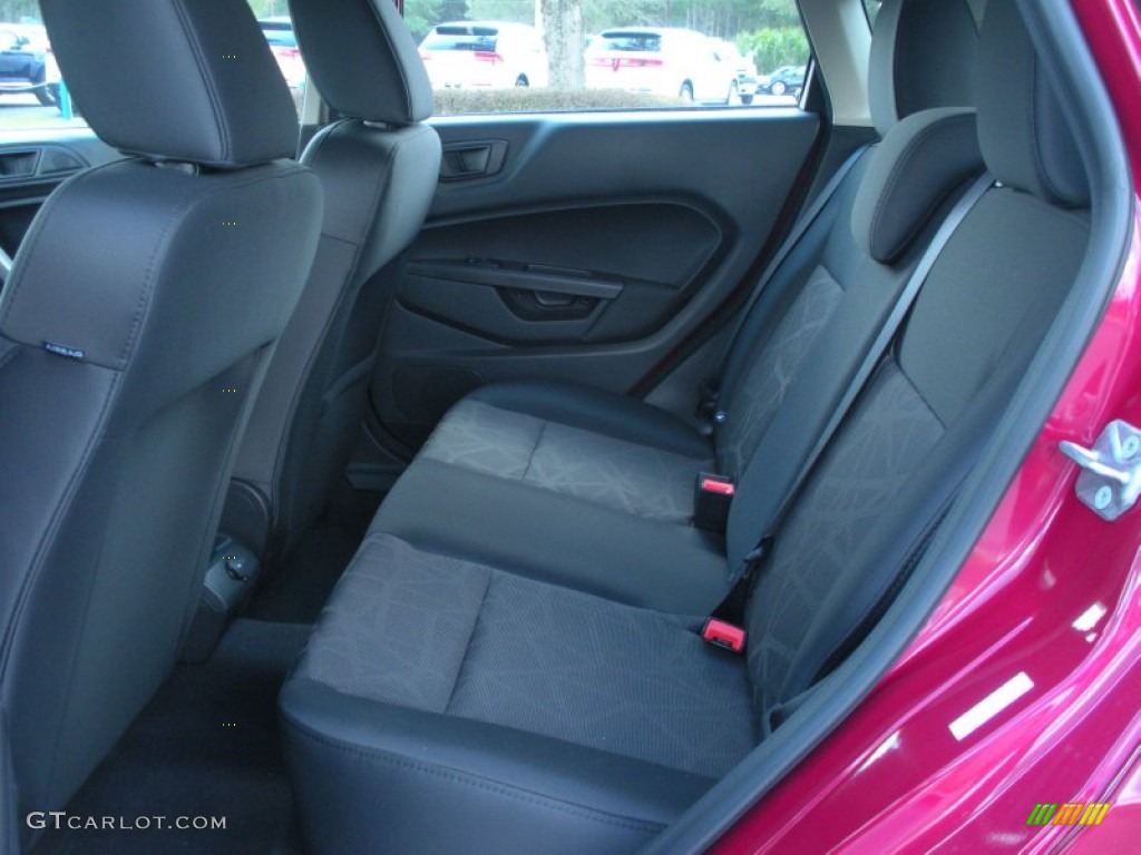 2011 Fiesta SES Hatchback - Bright Magenta Metallic / Charcoal Black/Blue Cloth photo #6