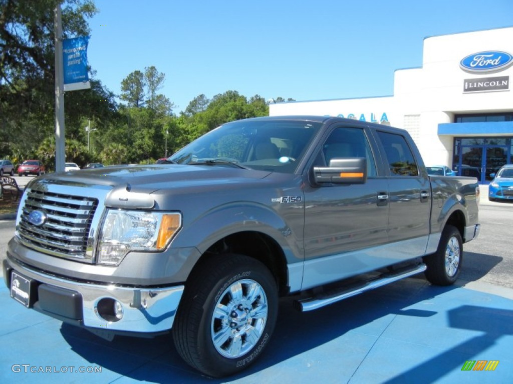 2010 F150 XLT SuperCrew - Sterling Grey Metallic / Medium Stone photo #1