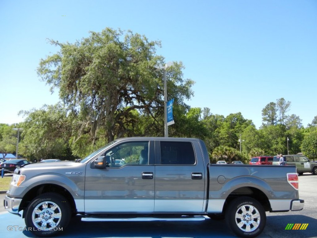 2010 F150 XLT SuperCrew - Sterling Grey Metallic / Medium Stone photo #2