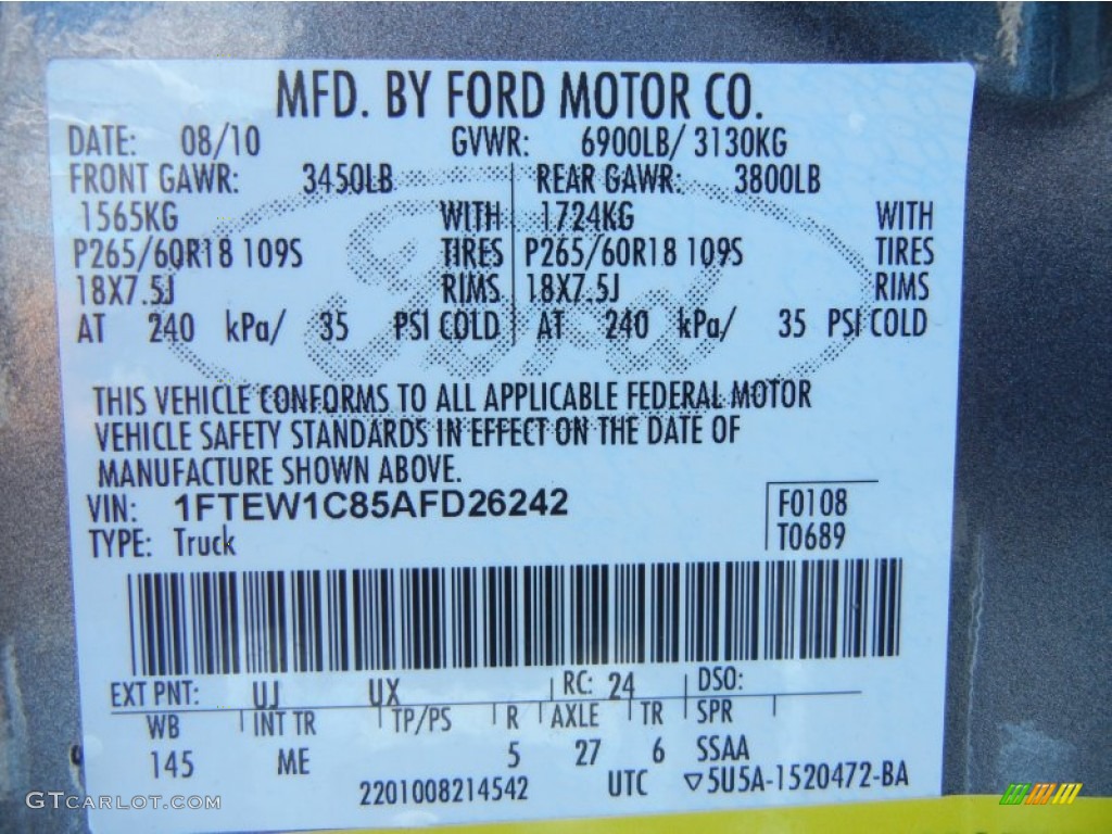 2010 F150 XLT SuperCrew - Sterling Grey Metallic / Medium Stone photo #26