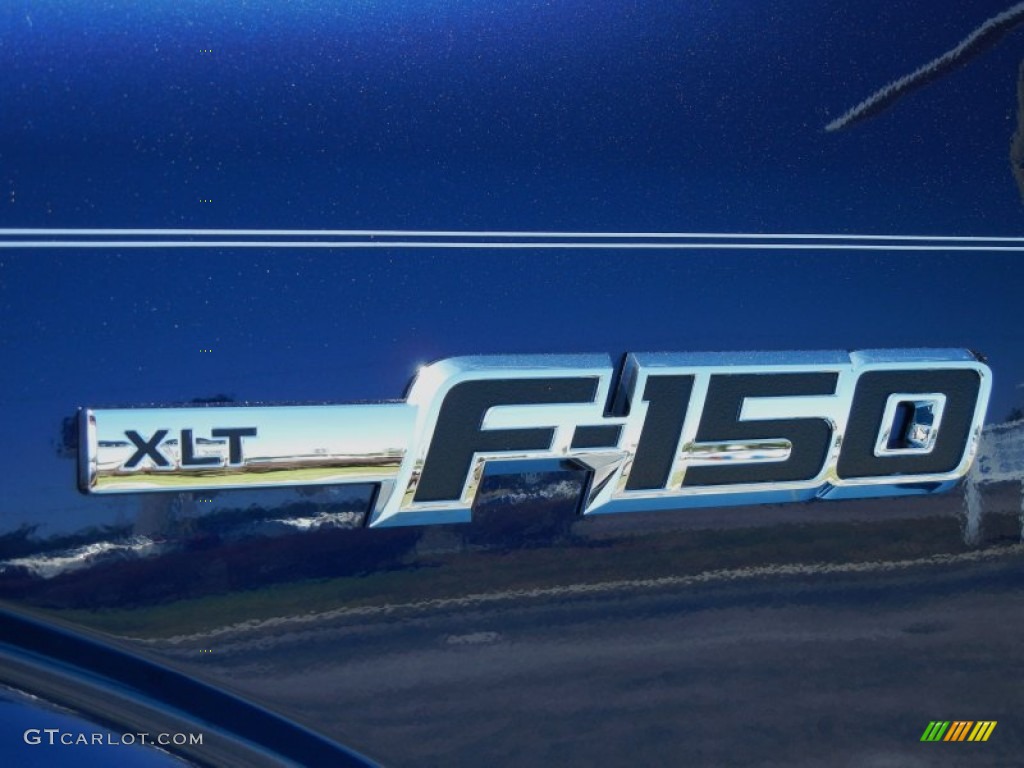 2012 F150 XLT SuperCrew 4x4 - Dark Blue Pearl Metallic / Steel Gray photo #4