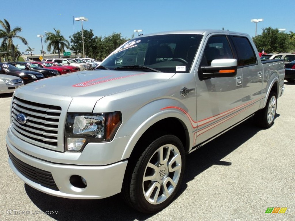 Ingot Silver Metallic 2011 Ford F150 Harley-Davidson SuperCrew 4x4 Exterior Photo #64313866