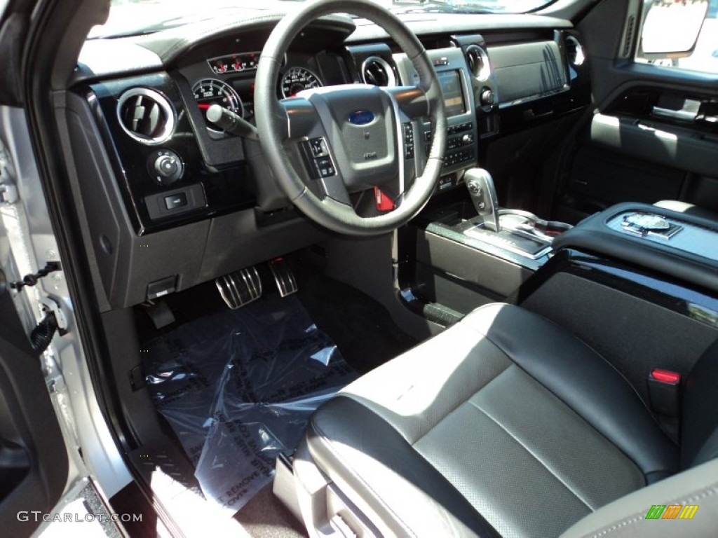 Black/Silver Smoke Interior 2011 Ford F150 Harley-Davidson SuperCrew 4x4 Photo #64313899