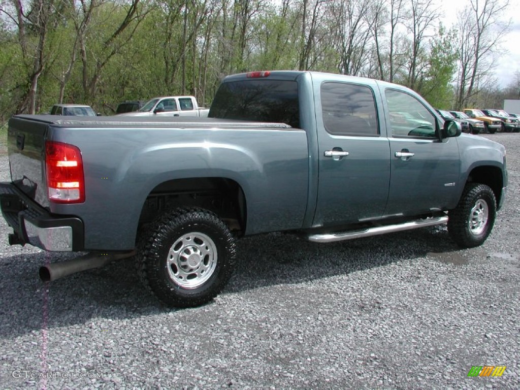 2007 Sierra 2500HD SLT Crew Cab 4x4 - Stealth Gray Metallic / Ebony Black photo #10