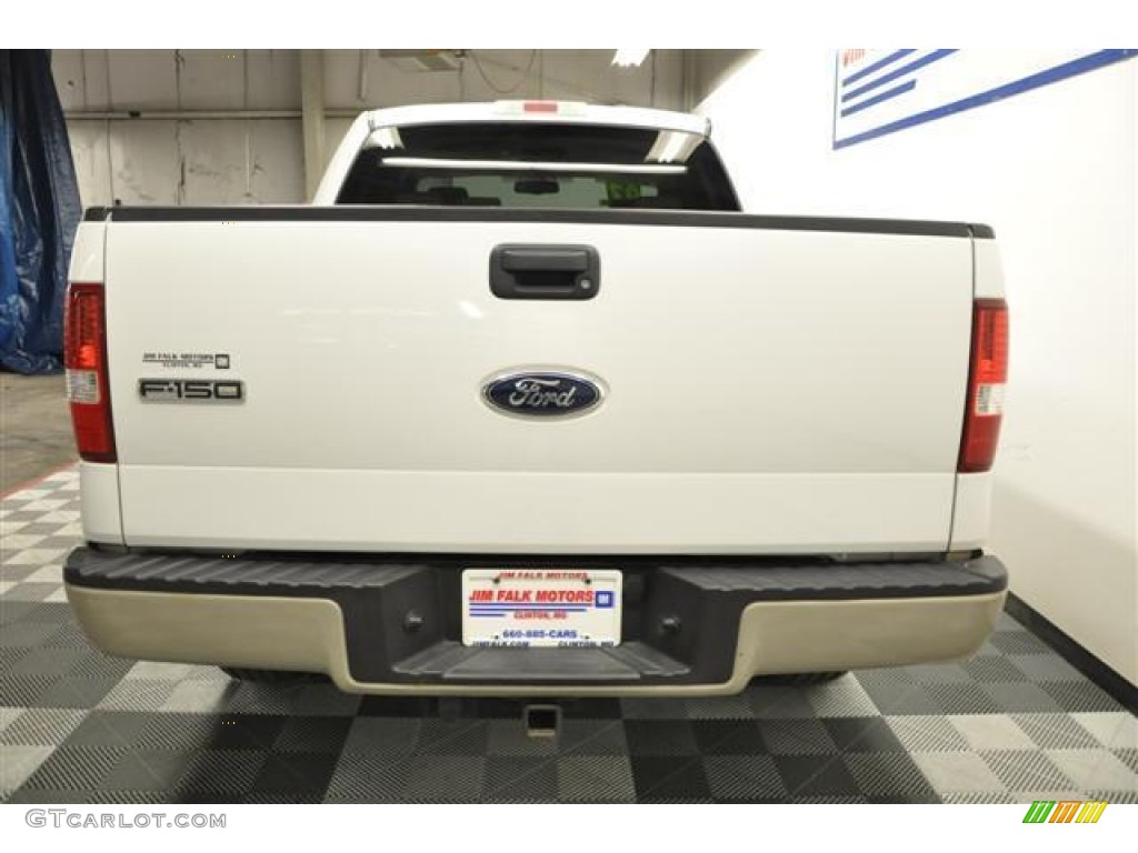 2007 F150 Lariat SuperCrew 4x4 - Oxford White / Tan photo #6