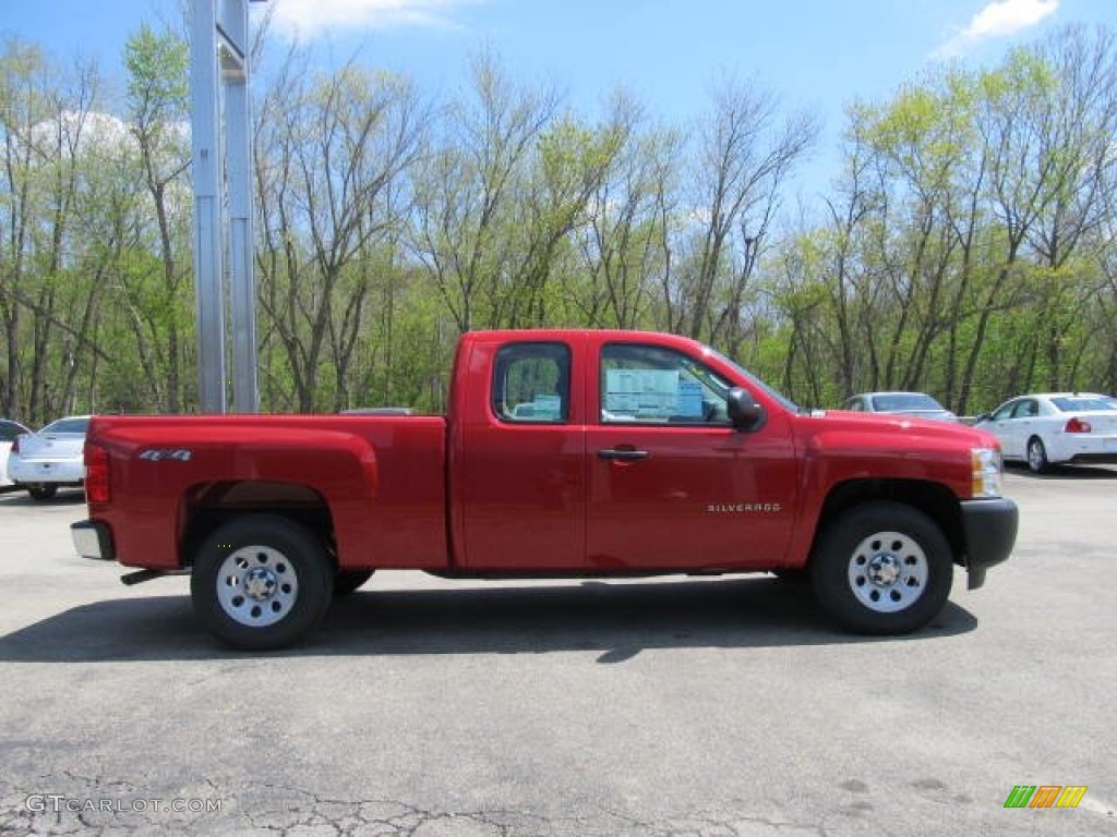 2012 Silverado 1500 Work Truck Extended Cab 4x4 - Victory Red / Dark Titanium photo #4