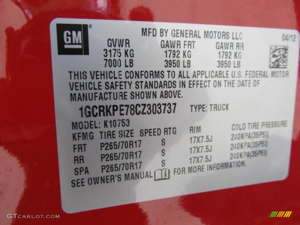 2012 Silverado 1500 Work Truck Extended Cab 4x4 - Victory Red / Dark Titanium photo #14