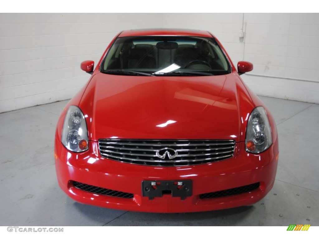 2004 G 35 Coupe - Laser Red / Graphite photo #2