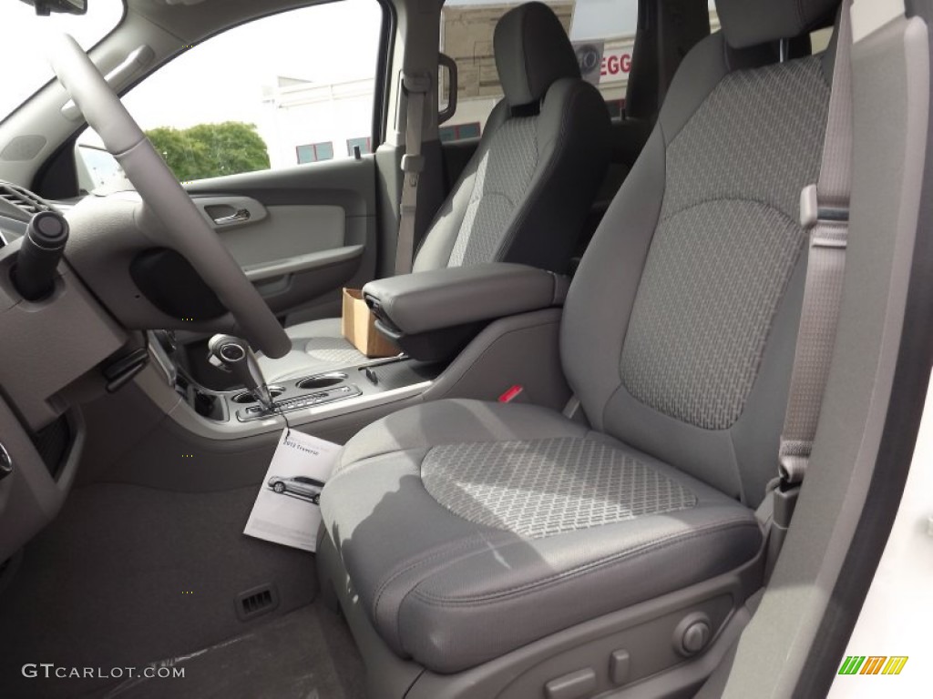 2012 Traverse LT - White Diamond Tricoat / Dark Gray/Light Gray photo #13