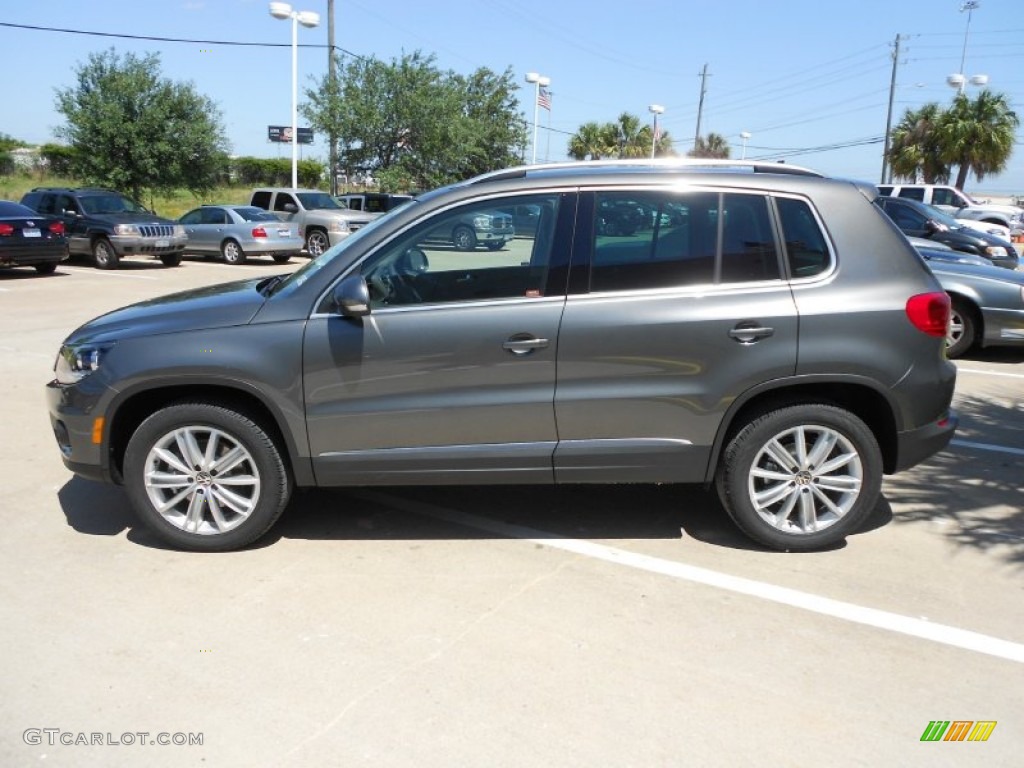 2012 Tiguan SE - Pepper Gray Metallic / Black photo #3