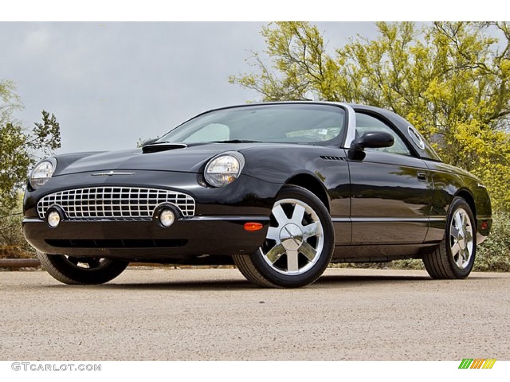 Evening Black 2002 Ford Thunderbird Premium Roadster Exterior Photo #64321588
