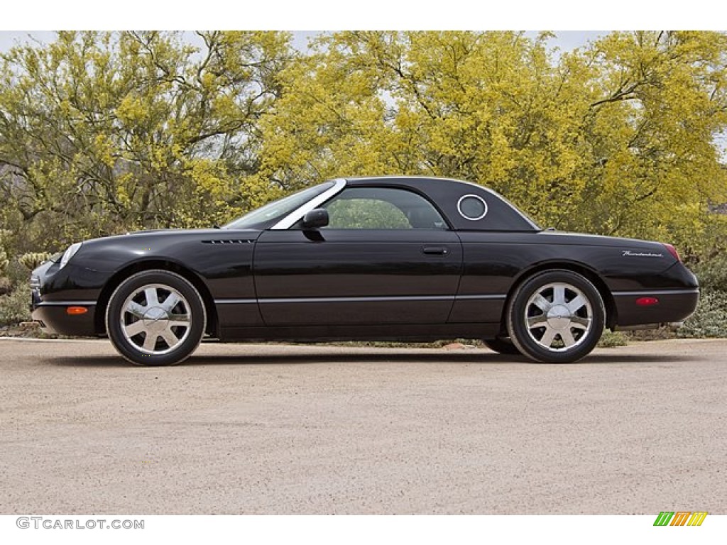 Evening Black 2002 Ford Thunderbird Premium Roadster Exterior Photo #64321699
