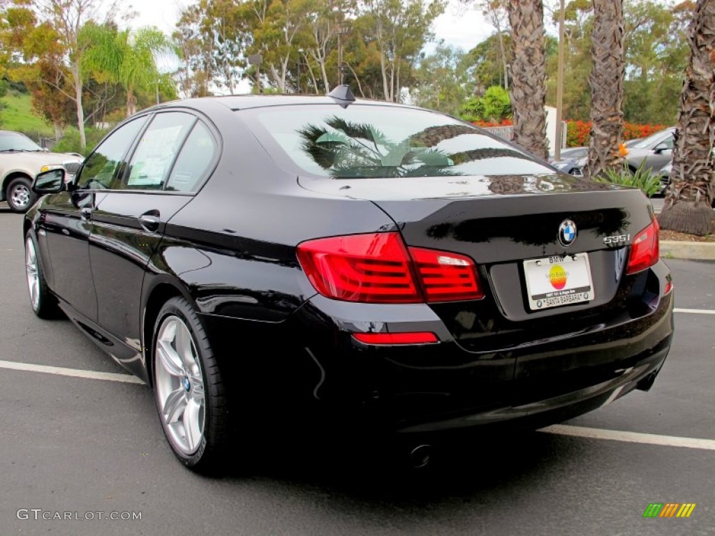 2012 5 Series 535i Sedan - Carbon Black Metallic / Everest Gray photo #3