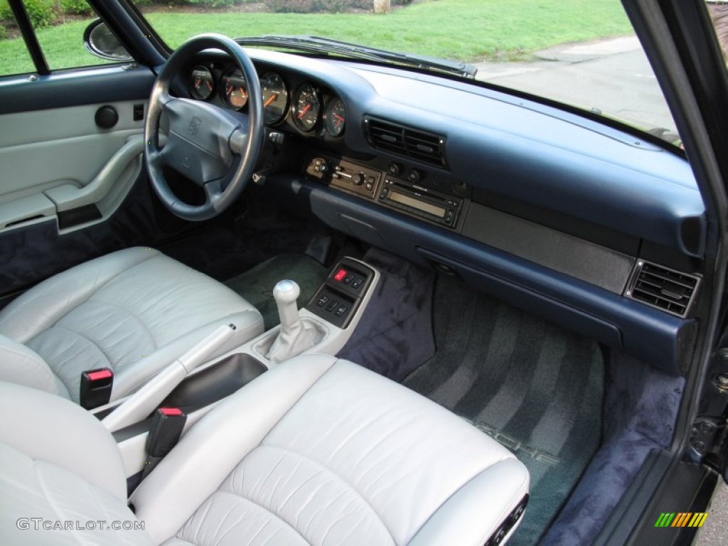 1996 Porsche 911 Turbo Classic Grey/Midnight Blue Dashboard Photo #64322206