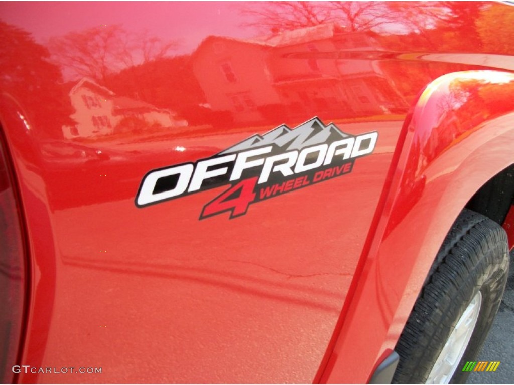 2008 Canyon SLE Extended Cab 4x4 - Red Orange Metallic / Ebony photo #12