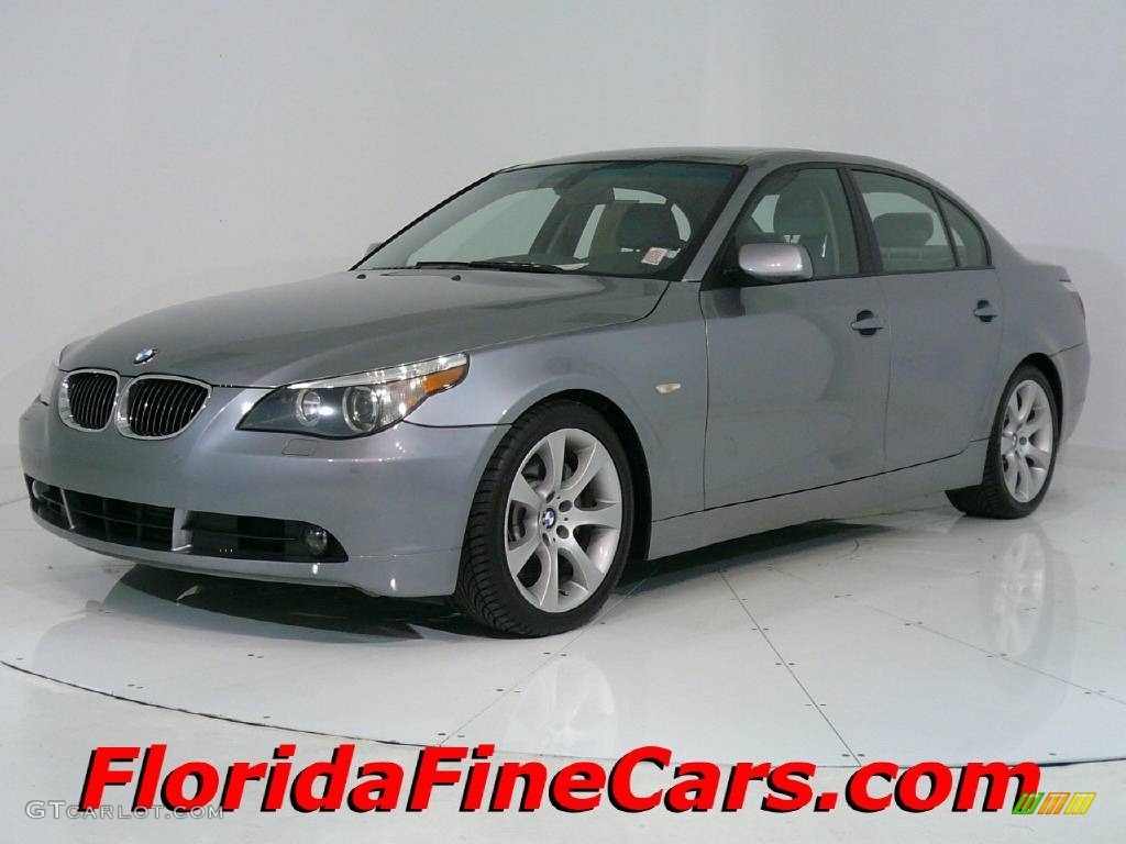 2004 5 Series 545i Sedan - Silver Grey Metallic / Grey photo #1