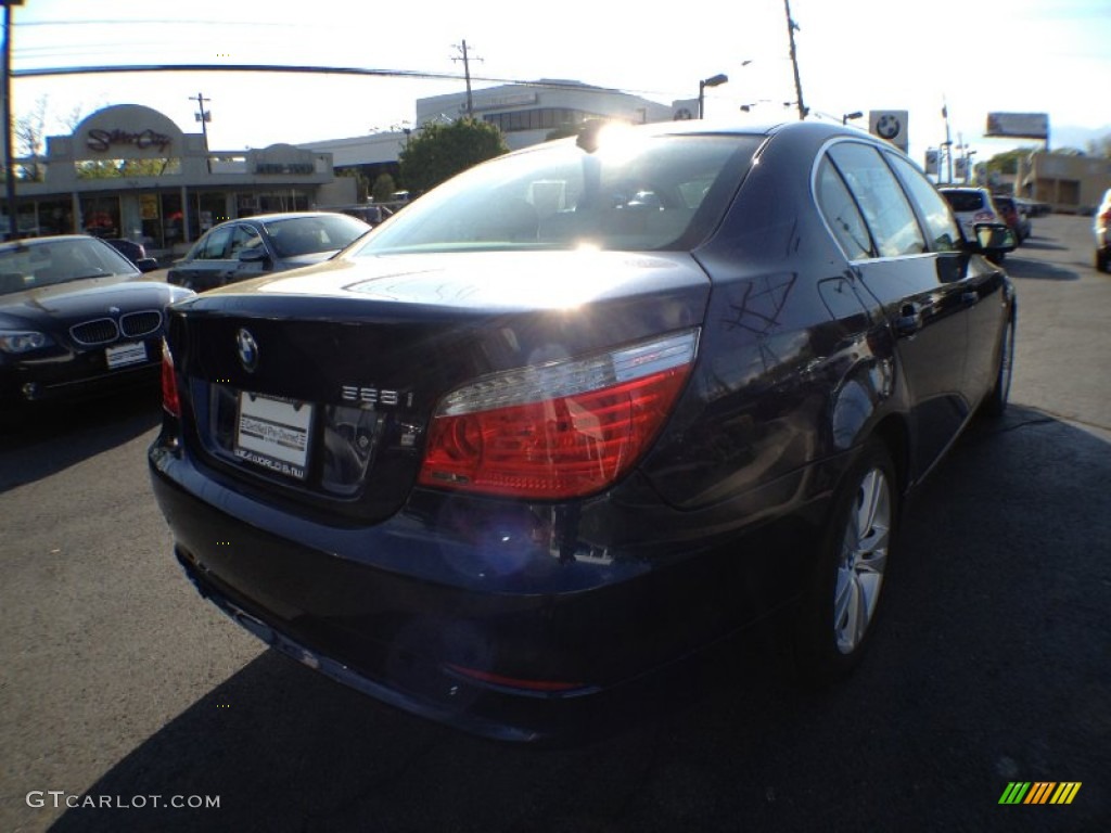 2009 5 Series 528xi Sedan - Deep Sea Blue Metallic / Cream Beige photo #4