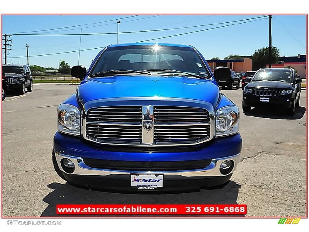 2007 Ram 1500 Lone Star Edition Quad Cab - Electric Blue Pearl / Medium Slate Gray photo #13