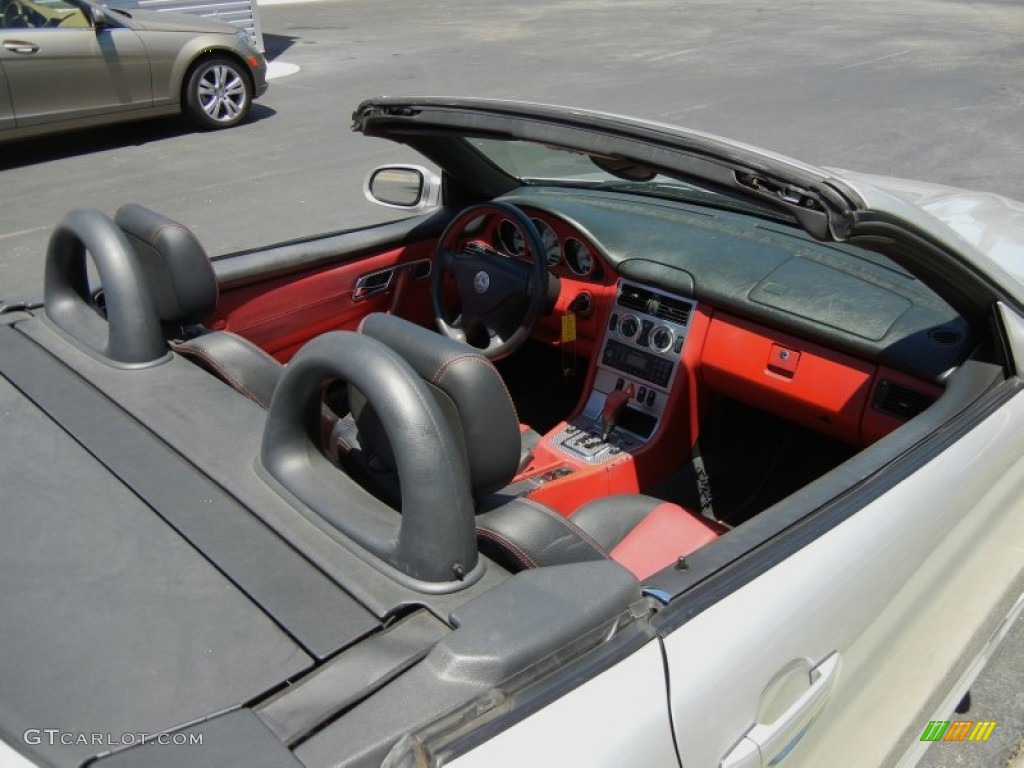 2001 SLK 230 Kompressor Roadster - Brilliant Silver Metallic / Crimson Red photo #2