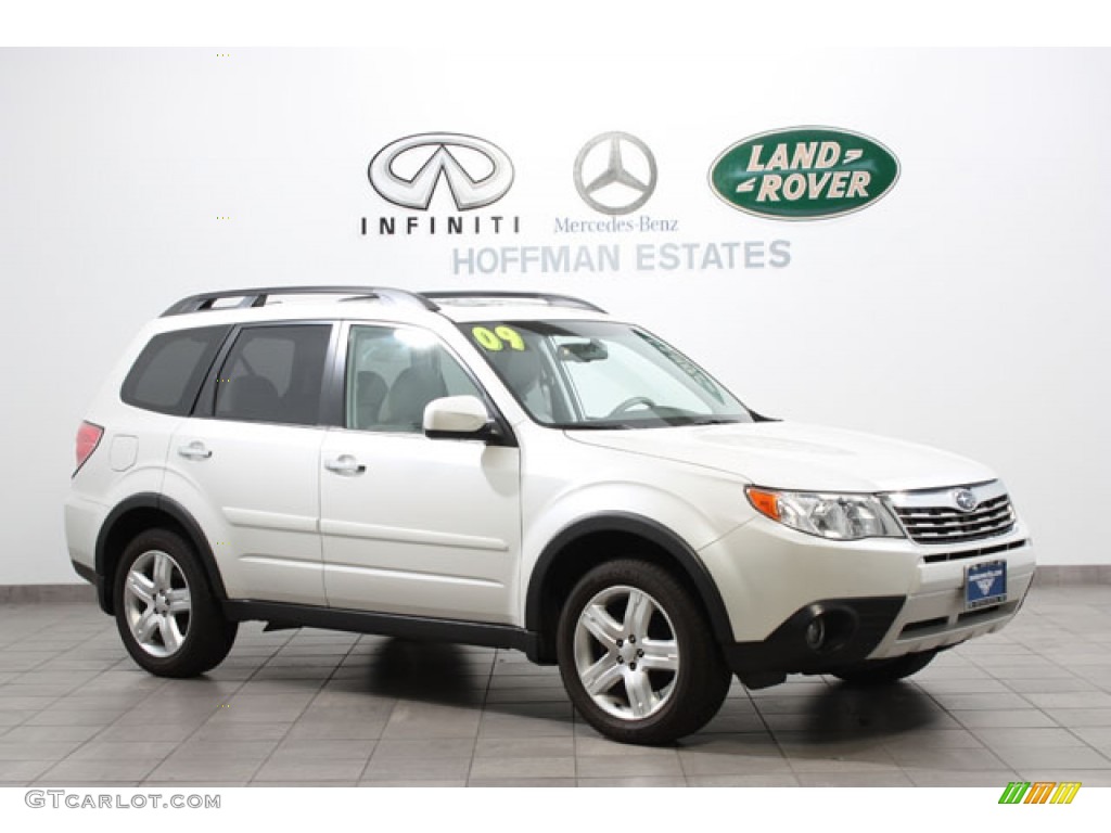 2009 Forester 2.5 X Limited - Satin White Pearl / Platinum photo #1