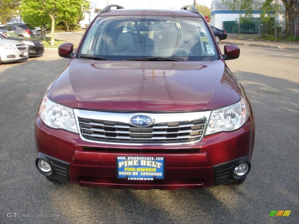 2010 Forester 2.5 X Limited - Paprika Red Pearl / Platinum photo #2