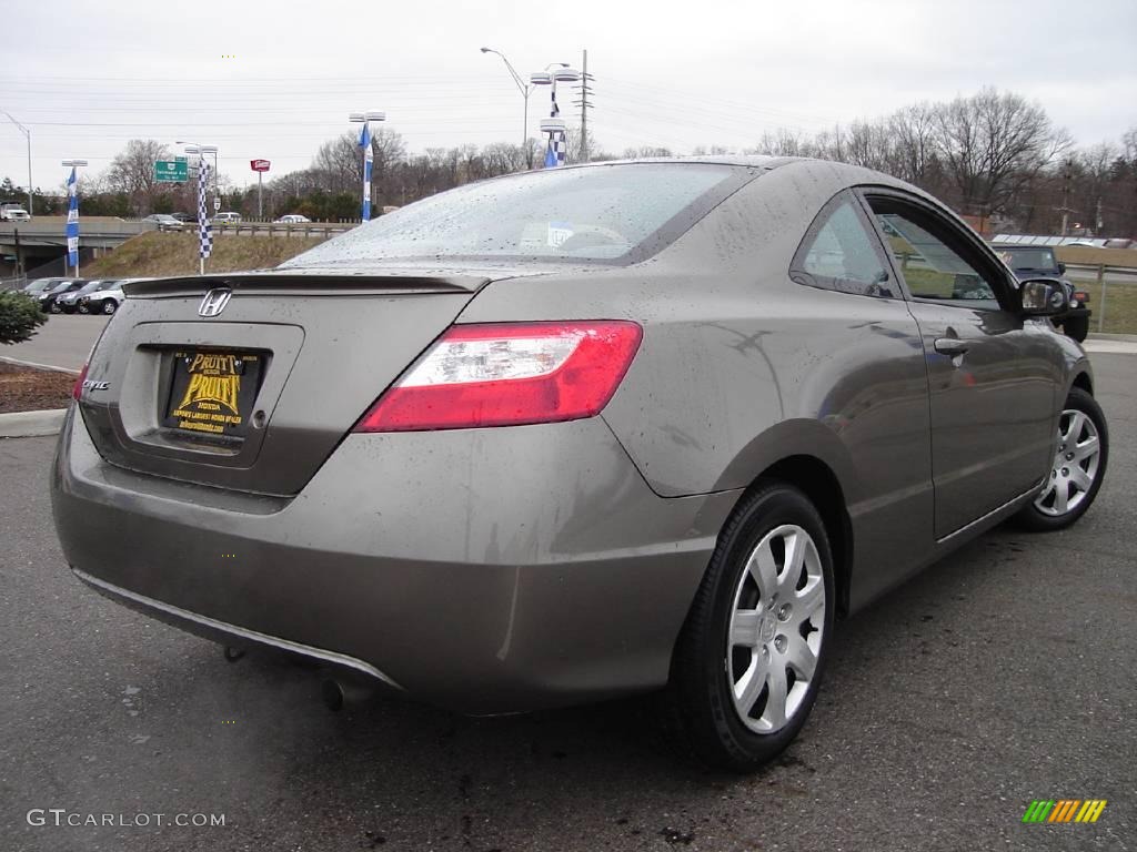 2006 Civic LX Coupe - Galaxy Gray Metallic / Gray photo #5