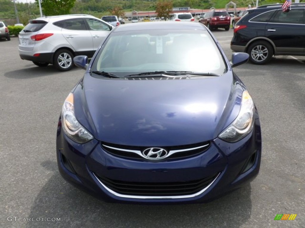 2013 Elantra GLS - Indigo Night / Beige photo #2