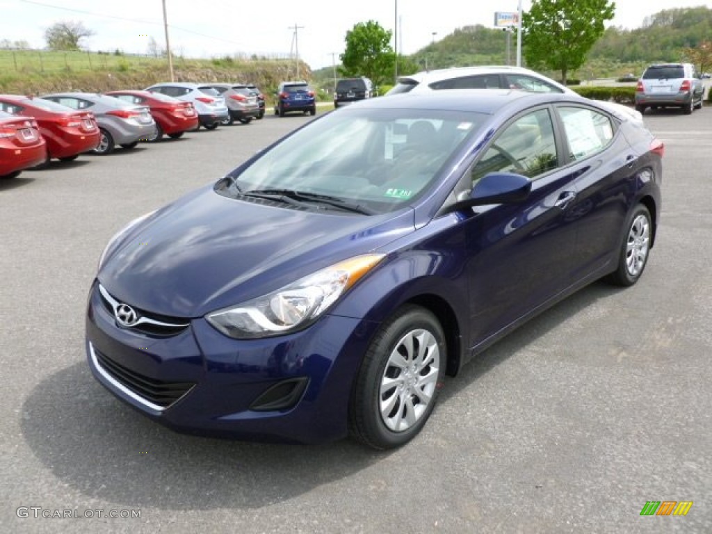 2013 Elantra GLS - Indigo Night / Beige photo #3