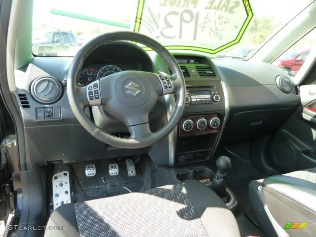 2008 SX4 Crossover Touring AWD - Black Pearl Metallic / Black photo #20