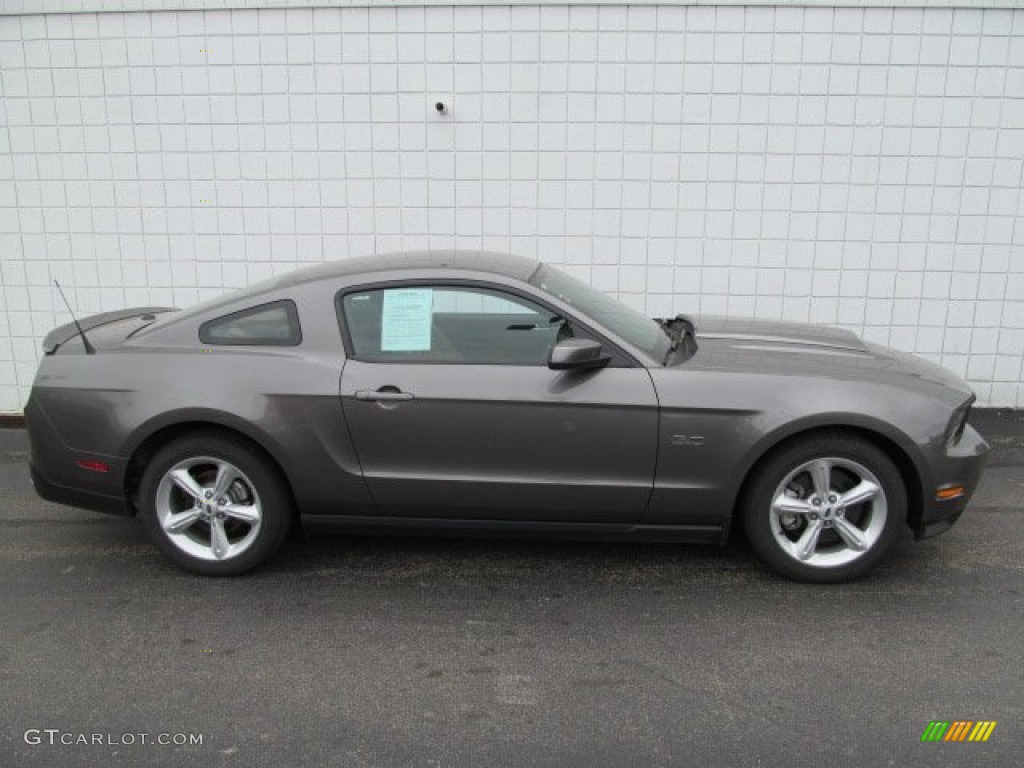 2011 Mustang GT Premium Coupe - Sterling Gray Metallic / Saddle photo #2