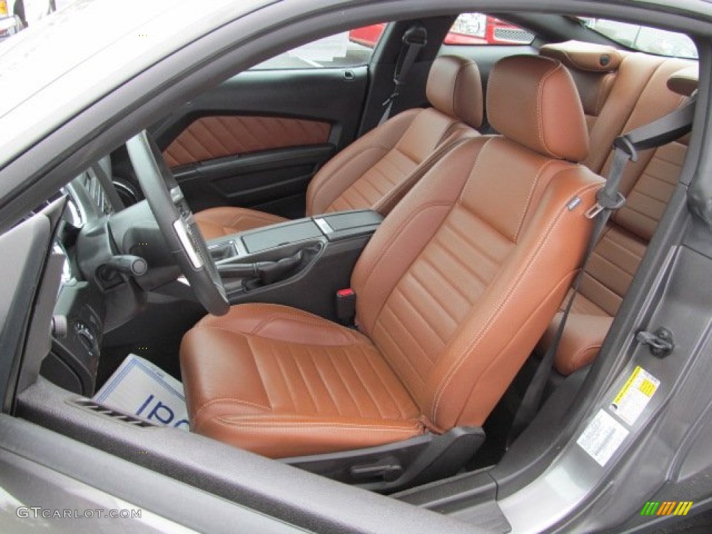2011 Mustang GT Premium Coupe - Sterling Gray Metallic / Saddle photo #14