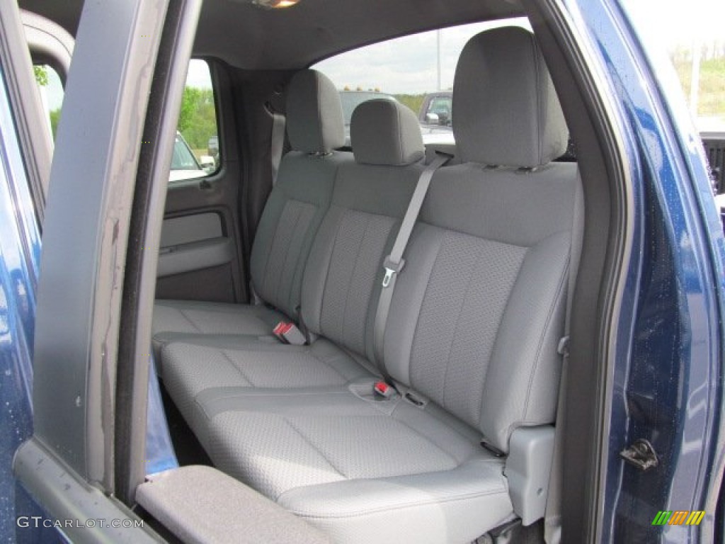 2011 F150 XLT SuperCrew 4x4 - Dark Blue Pearl Metallic / Steel Gray photo #13