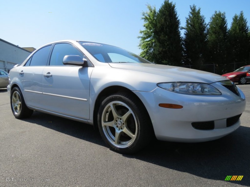 2003 MAZDA6 i Sedan - Satin Silver Metallic / Gray photo #4