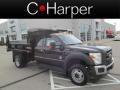 Black 2012 Ford F550 Super Duty XL Supercab 4x4 Dump Truck