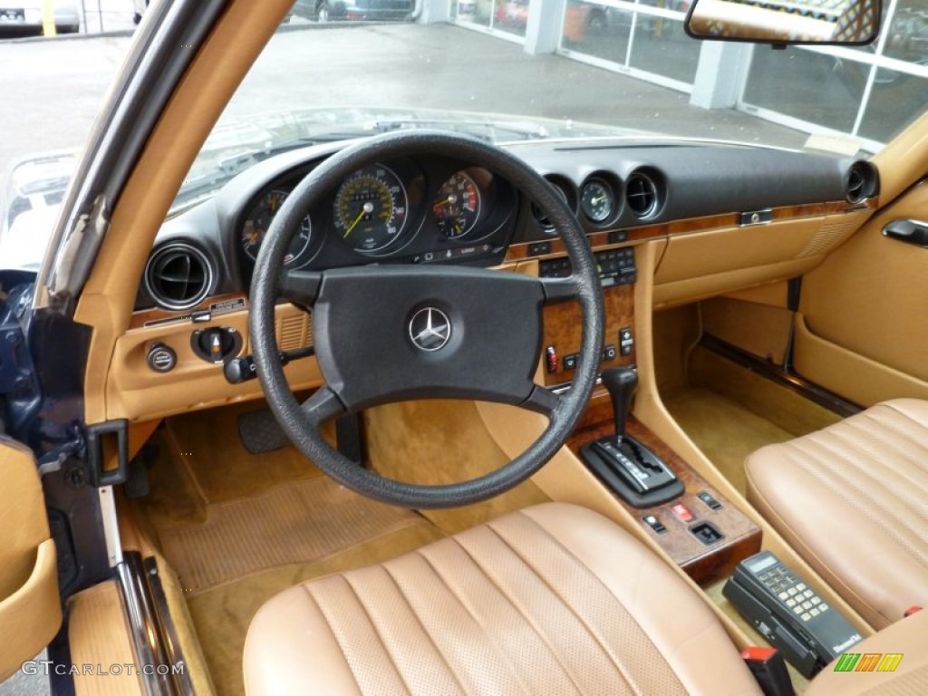 1985 Mercedes-Benz SL Class 380 SL Roadster Parchment Dashboard Photo #64336466