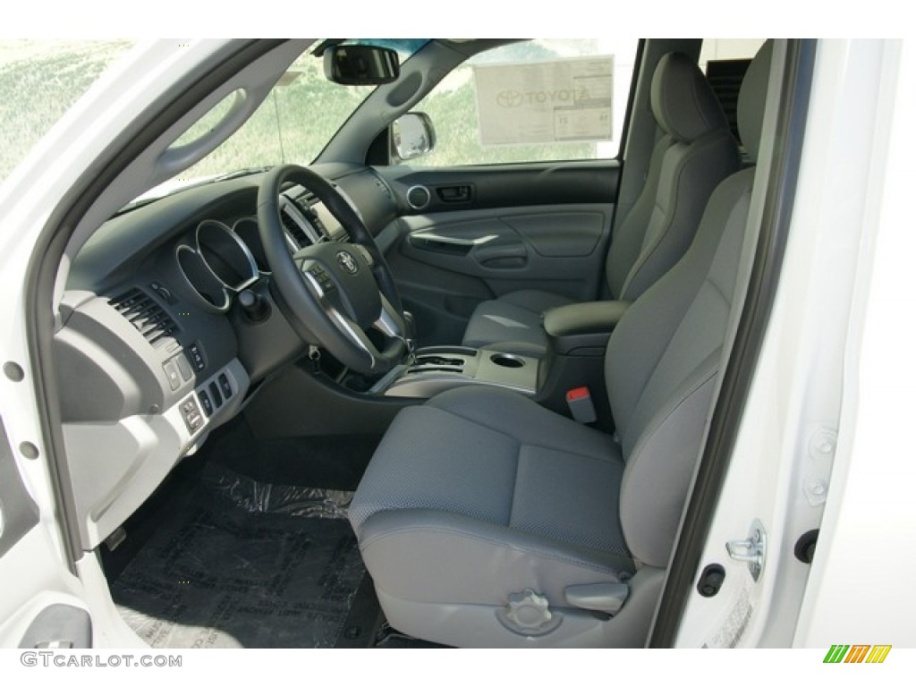 2012 Tacoma V6 TRD Sport Double Cab 4x4 - Super White / Graphite photo #3