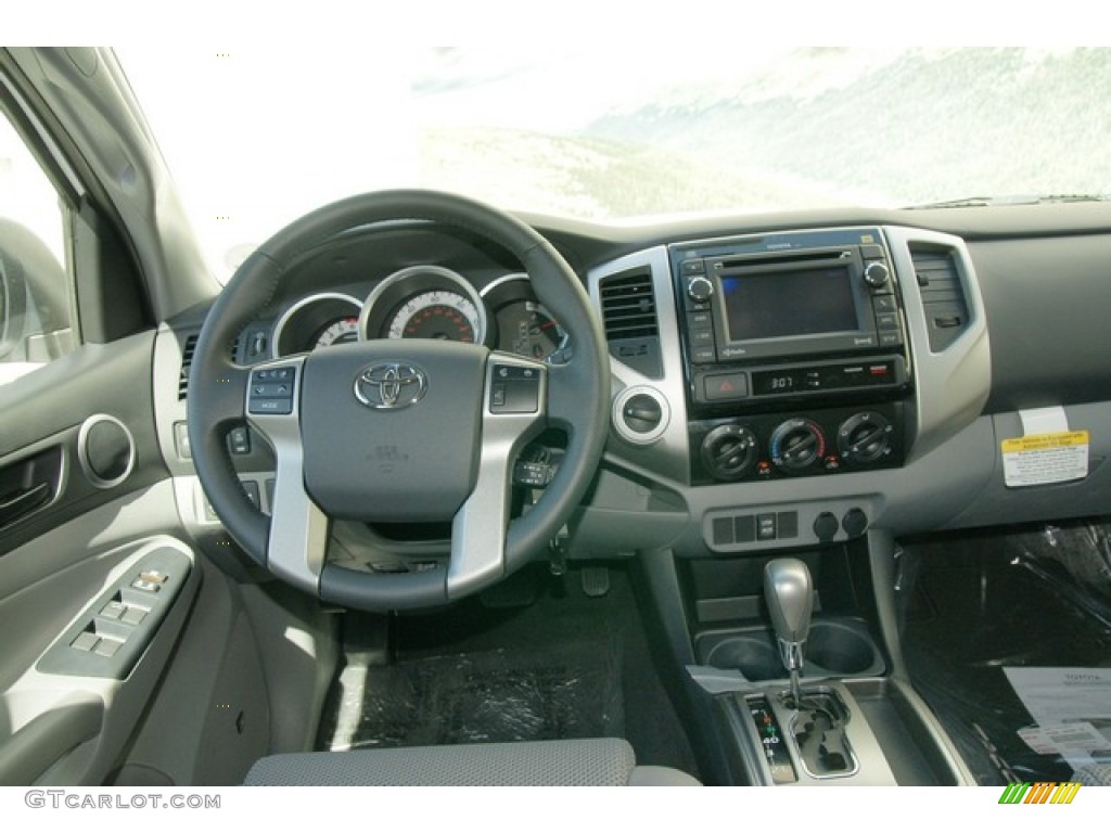 2012 Tacoma V6 TRD Sport Double Cab 4x4 - Super White / Graphite photo #9