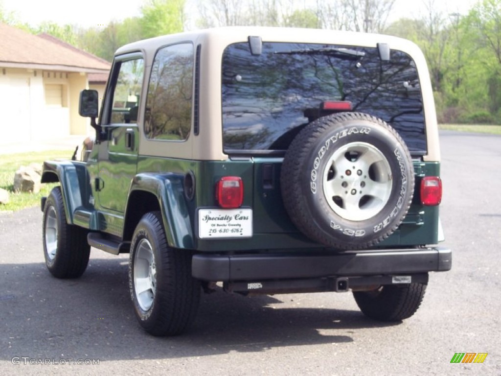 2000 Wrangler Sahara 4x4 - Forest Green Pearl / Camel/Dark Green photo #8