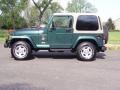 2000 Forest Green Pearl Jeep Wrangler Sahara 4x4  photo #15