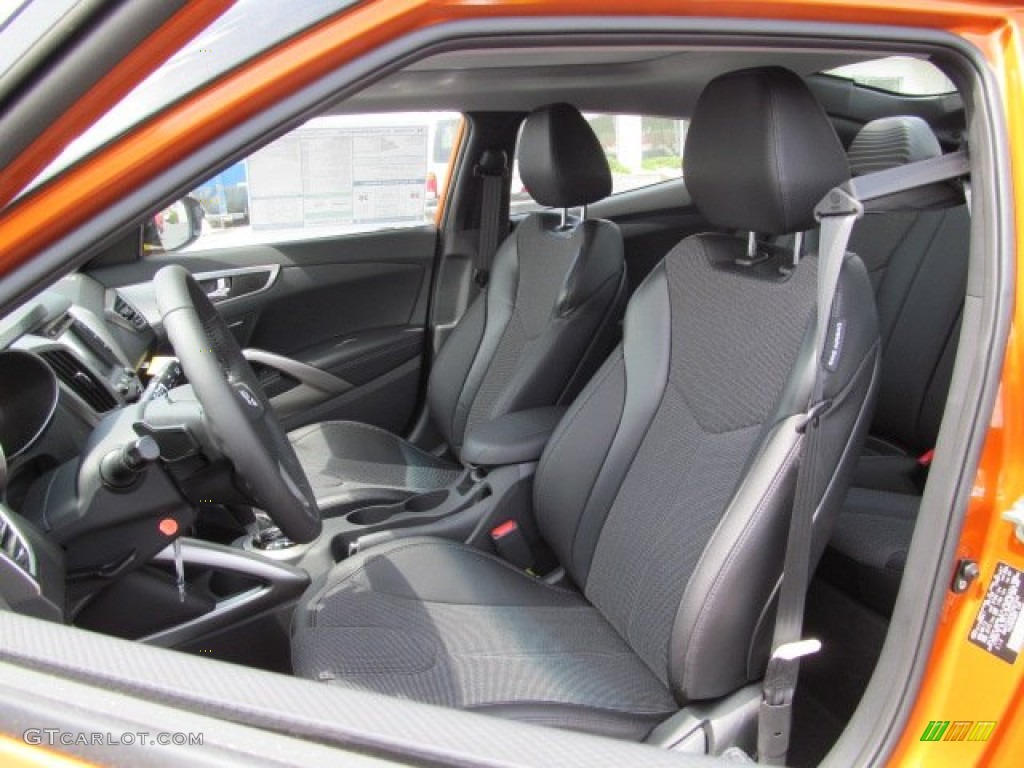 Black Interior 2012 Hyundai Veloster Standard Veloster Model Photo #64342115