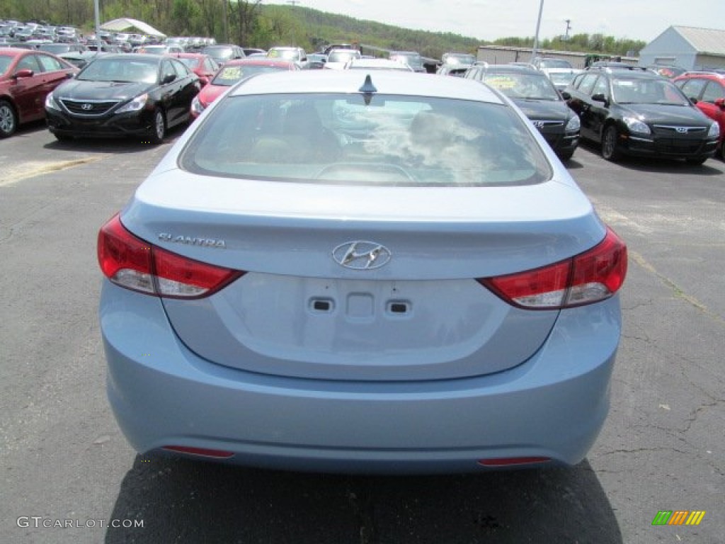 2012 Elantra GLS - Blue Sky Metallic / Beige photo #4